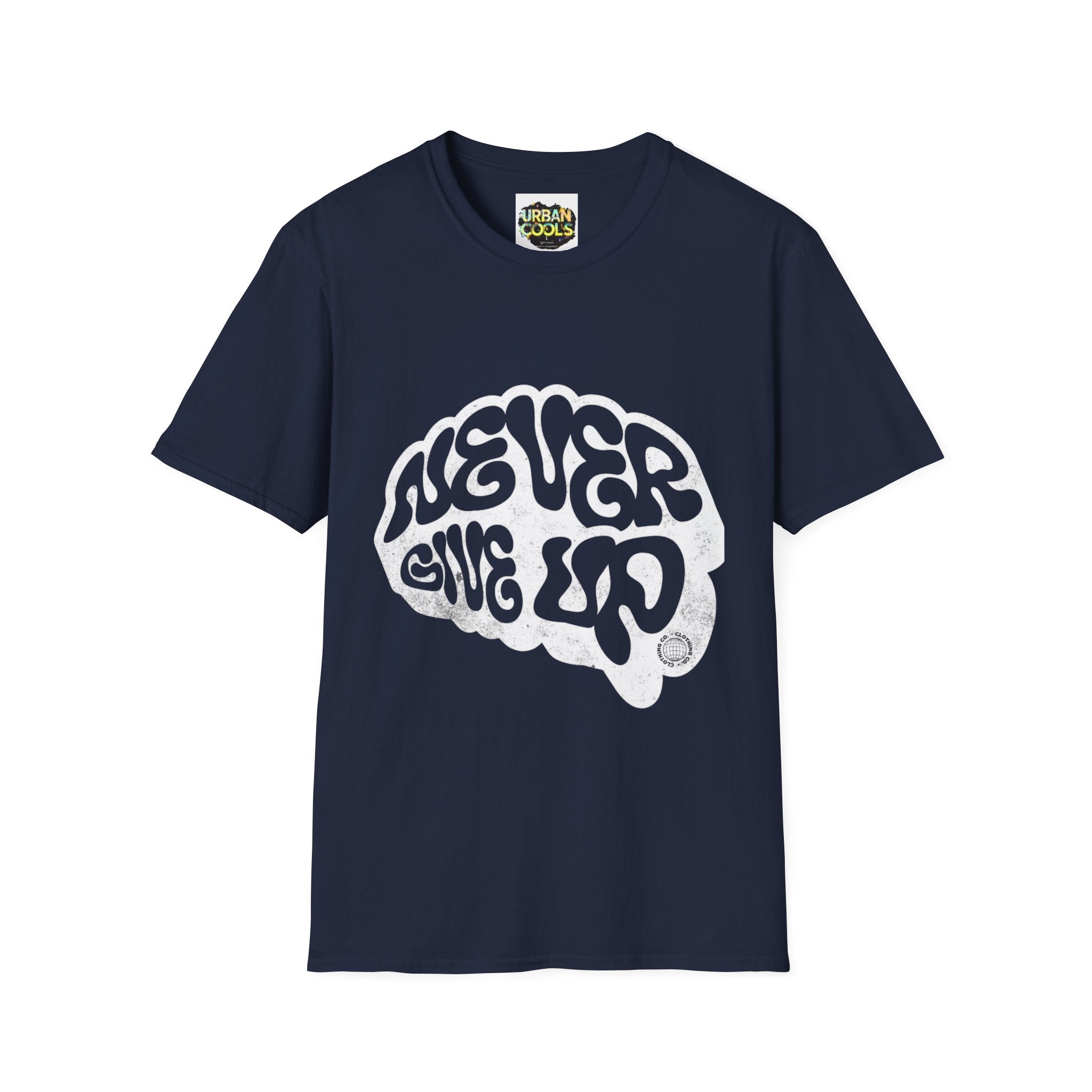 'Never Give Up' Motivational Tee, Gift for Graduates, Athletes, Wellness Enthusiasts