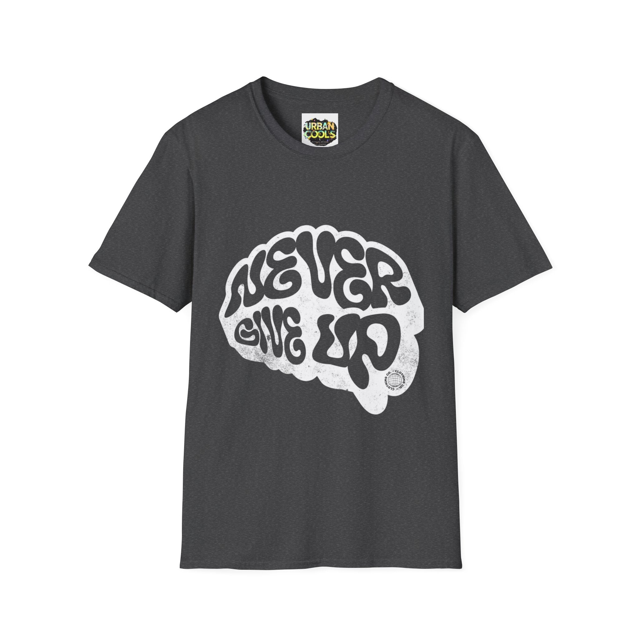 'Never Give Up' Motivational Tee, Gift for Graduates, Athletes, Wellness Enthusiasts
