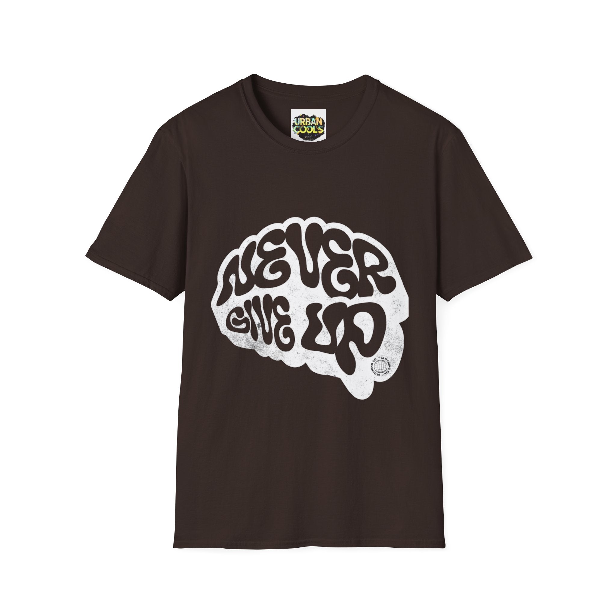 'Never Give Up' Motivational Tee, Gift for Graduates, Athletes, Wellness Enthusiasts