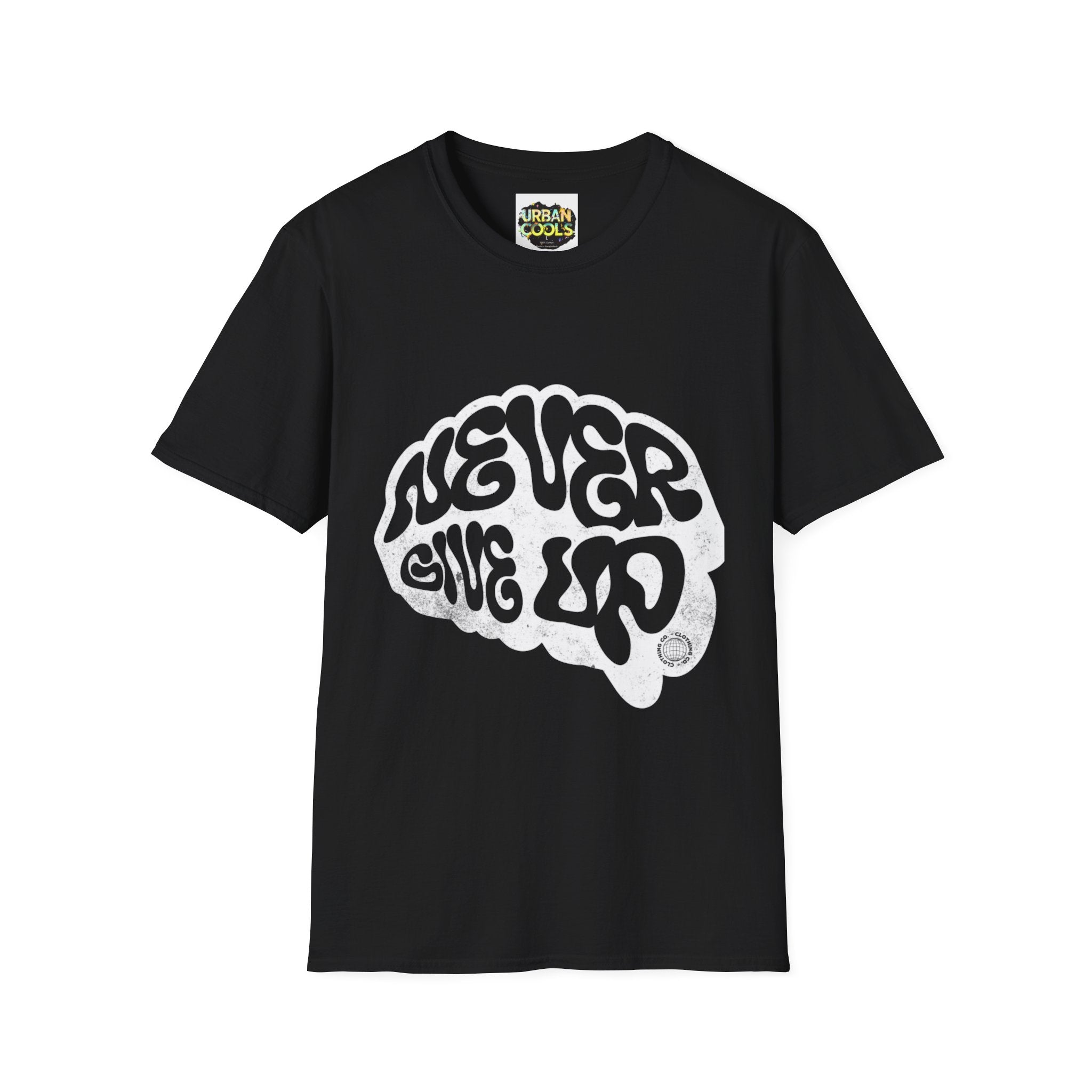 'Never Give Up' Motivational Tee, Gift for Graduates, Athletes, Wellness Enthusiasts