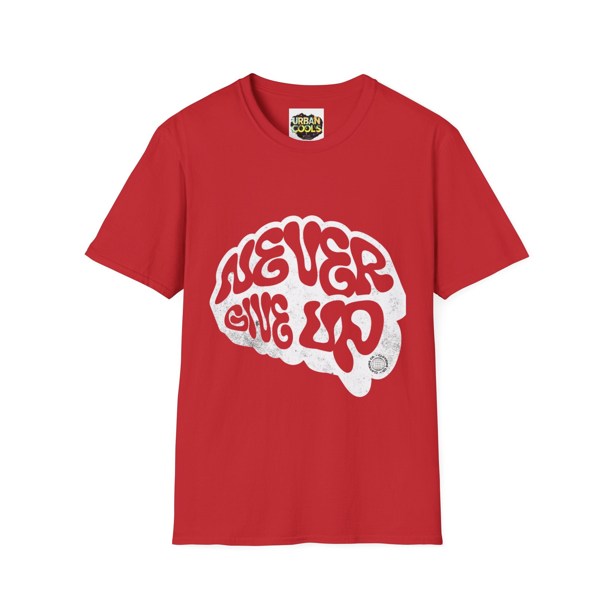 'Never Give Up' Motivational Tee, Gift for Graduates, Athletes, Wellness Enthusiasts
