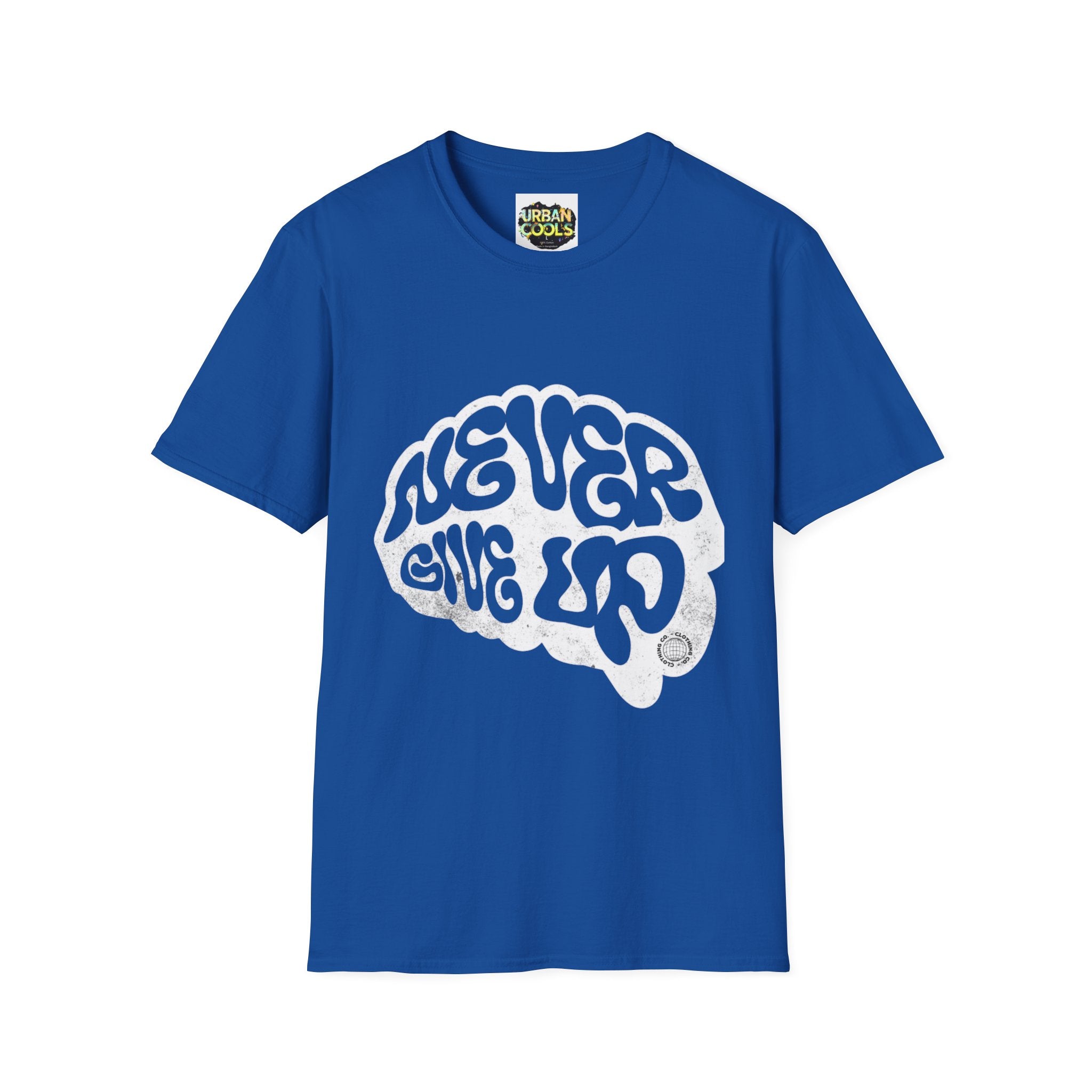 'Never Give Up' Motivational Tee, Gift for Graduates, Athletes, Wellness Enthusiasts