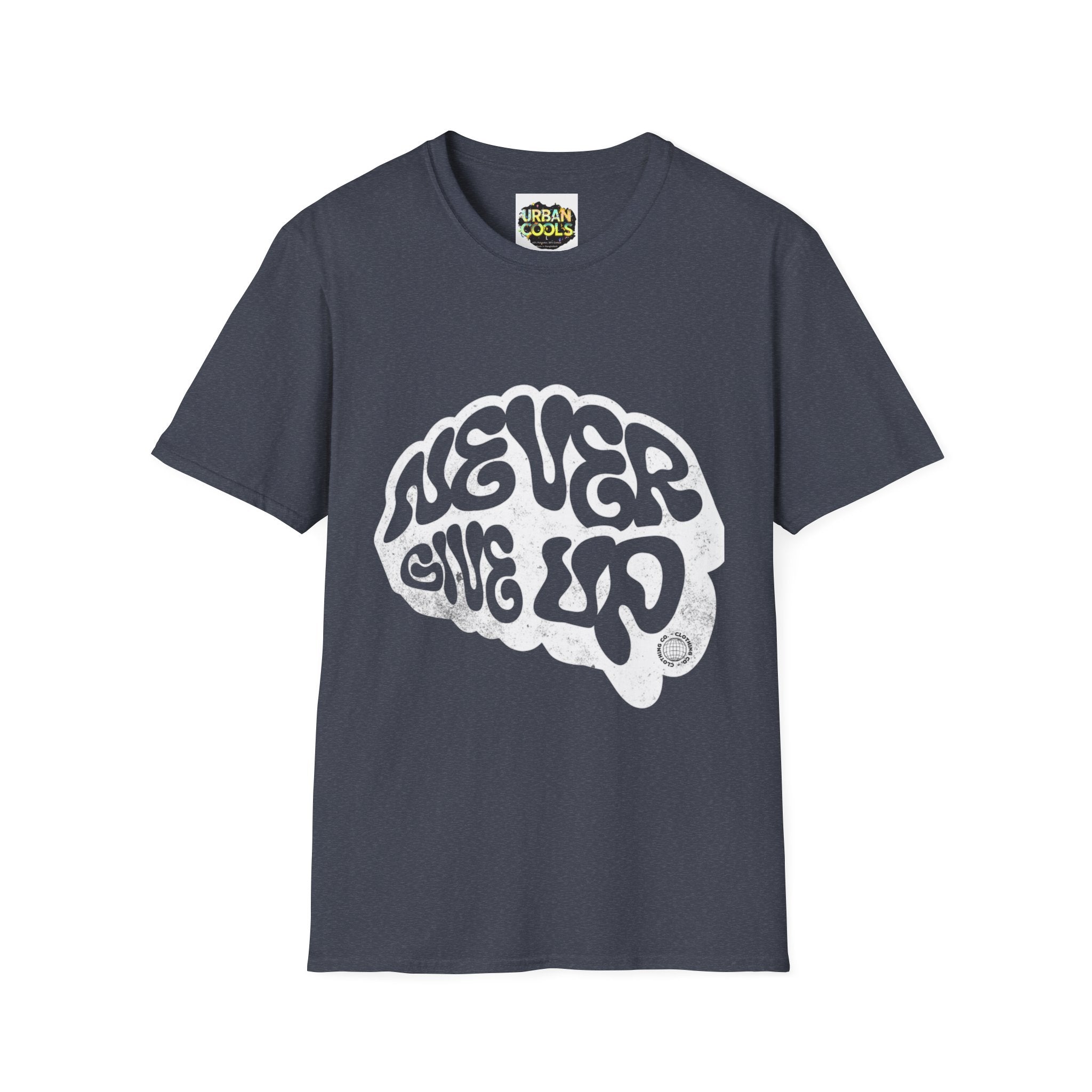 'Never Give Up' Motivational Tee, Gift for Graduates, Athletes, Wellness Enthusiasts