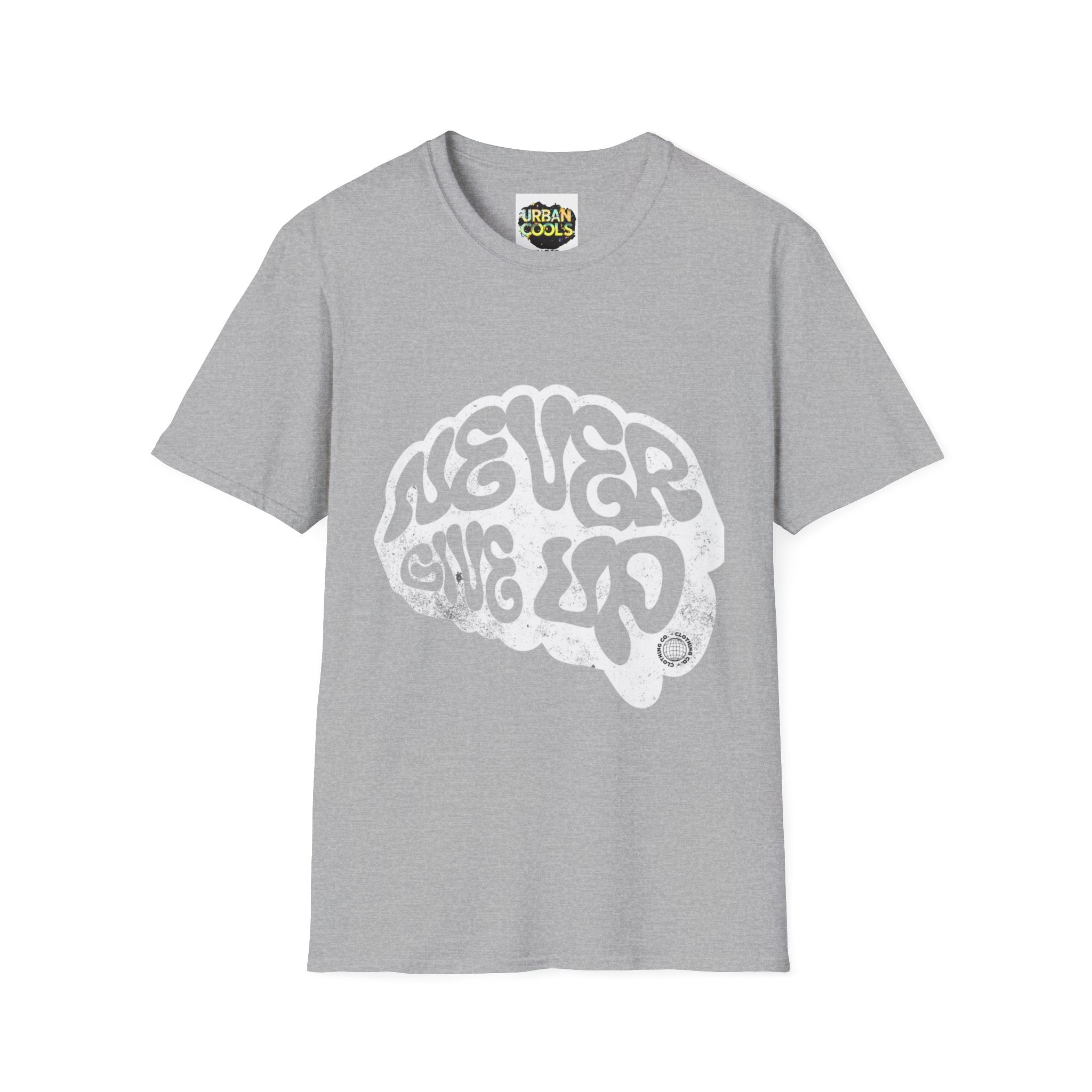 'Never Give Up' Motivational Tee, Gift for Graduates, Athletes, Wellness Enthusiasts